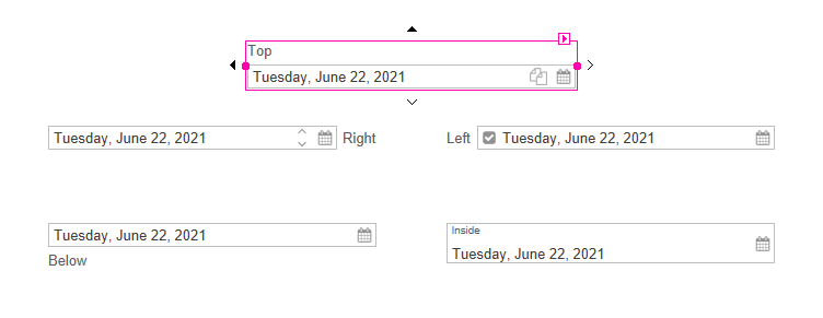 DateTimePicker with label